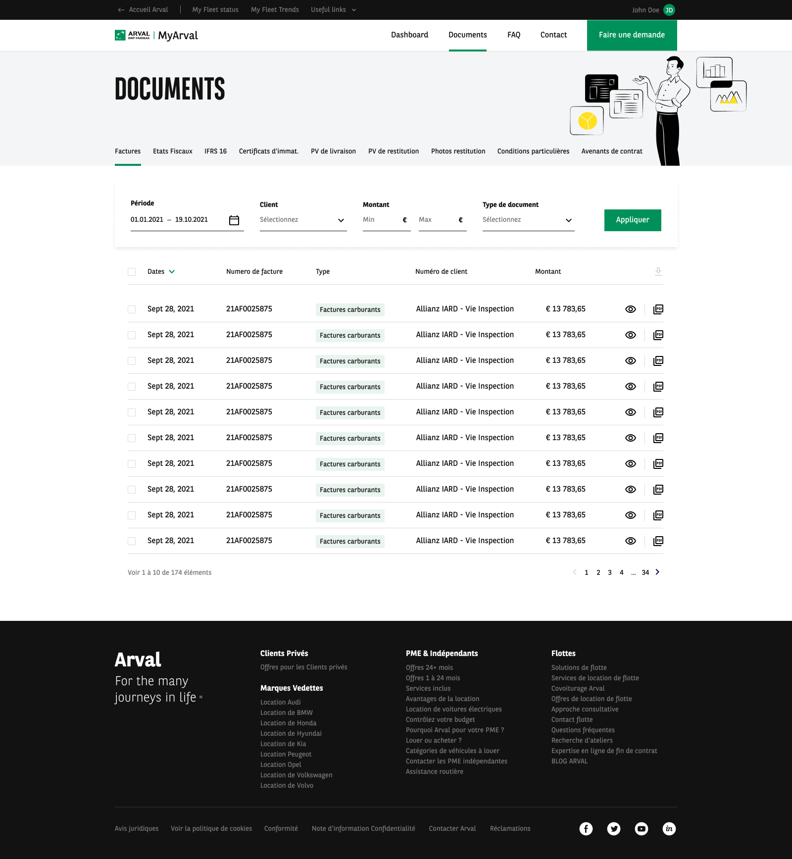 My Arval - Espace Documents